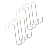 Maxbell 8 Pieces Fence Hooks Compact Patio Hooks for Garden Tools Wind Chimes Towels white 20cm