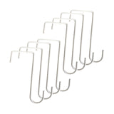 Maxbell 8 Pieces Fence Hooks Compact Patio Hooks for Garden Tools Wind Chimes Towels white 20cm
