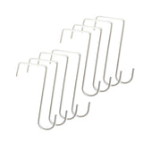 Maxbell 8 Pieces Fence Hooks Compact Patio Hooks for Garden Tools Wind Chimes Towels white 20cm