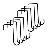 Maxbell 8 Pieces Fence Hooks Compact Patio Hooks for Garden Tools Wind Chimes Towels black 20cm