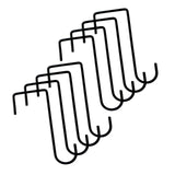 Maxbell 8 Pieces Fence Hooks Compact Patio Hooks for Garden Tools Wind Chimes Towels black 20cm