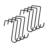 Maxbell 8 Pieces Fence Hooks Compact Patio Hooks for Garden Tools Wind Chimes Towels black 20cm