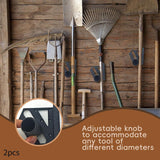 Maxbell 2Pcs Garden Tool Racks Wall Mount Easy to Install Multipurpose Utility Racks