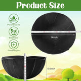 Maxbell 2x Planter Basket Liner Reusable Hanging Basket Liners for Patio Garden Yard Diameter 14 in