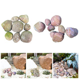 Maxbell 8x Artificial Rocks Ornament for Commercial Streets Diorama Supplies Outdoor Grey