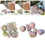 Maxbell 8x Artificial Rocks Ornament for Commercial Streets Diorama Supplies Outdoor Grey