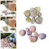 Maxbell 8x Artificial Rocks Ornament for Commercial Streets Diorama Supplies Outdoor Grey