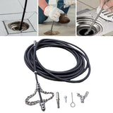 Maxbell Drain Cleaner Multifunctional Drain Snake for Basin Kitchen Sink Shower Sink 2m