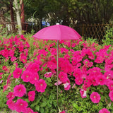 Maxbell Outdoor Plant Umbrella Plant Shade Cover for Yard Flowers Potted Garden Beds Red