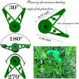 Maxbell 10x Plant Stem Training Clips Reusable Shaping Support Agricultural Supplies Green