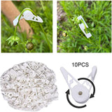 Maxbell 10x Plant Stem Training Clips Reusable Shaping Support Agricultural Supplies White
