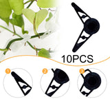 Maxbell 10x Plant Stem Training Clips Reusable Shaping Support Agricultural Supplies Black
