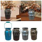 Maxbell Retro Iron Flower Bucket Farmhouse Flower Planter Metal Bucket for Balconies gold
