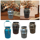 Maxbell Retro Iron Flower Bucket Farmhouse Flower Planter Metal Bucket for Balconies gold