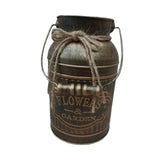 Maxbell Retro Iron Flower Bucket Farmhouse Flower Planter Metal Bucket for Balconies gold