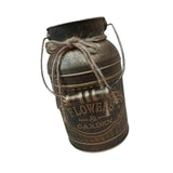 Maxbell Retro Iron Flower Bucket Farmhouse Flower Planter Metal Bucket for Balconies gold