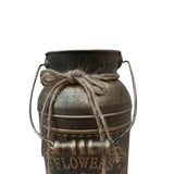 Maxbell Retro Iron Flower Bucket Farmhouse Flower Planter Metal Bucket for Balconies gold