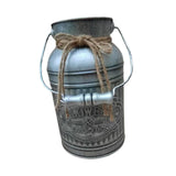 Maxbell Retro Iron Flower Bucket Farmhouse Flower Planter Metal Bucket for Balconies silvery