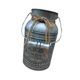 Maxbell Retro Iron Flower Bucket Farmhouse Flower Planter Metal Bucket for Balconies silvery