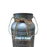 Maxbell Retro Iron Flower Bucket Farmhouse Flower Planter Metal Bucket for Balconies silvery