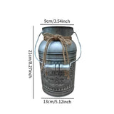 Maxbell Retro Iron Flower Bucket Farmhouse Flower Planter Metal Bucket for Balconies silvery