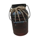 Maxbell Retro Iron Flower Bucket Farmhouse Flower Planter Metal Bucket for Balconies red