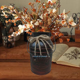 Maxbell Retro Iron Flower Bucket Farmhouse Flower Planter Metal Bucket for Balconies red
