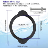 Maxbell Clamp Collar Ring for 12 & 14 inch Sand Filter Pump Professional with Screws
