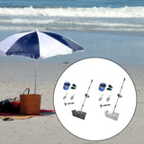 Maxbell Sand Rake Large Telescopic Handle Carbon Steel Convenient Sifting Pet Shovel black