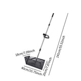 Maxbell Sand Rake Large Telescopic Handle Carbon Steel Convenient Sifting Pet Shovel black