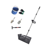 Maxbell Sand Rake Large Telescopic Handle Carbon Steel Convenient Sifting Pet Shovel black
