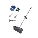 Maxbell Sand Rake Large Telescopic Handle Carbon Steel Convenient Sifting Pet Shovel black