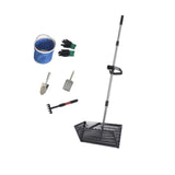Maxbell Sand Rake Large Telescopic Handle Carbon Steel Convenient Sifting Pet Shovel black