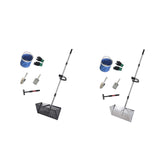 Maxbell Sand Rake Large Telescopic Handle Carbon Steel Convenient Sifting Pet Shovel black