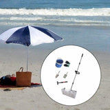 Maxbell Sand Rake Large Telescopic Handle Carbon Steel Convenient Sifting Pet Shovel silver