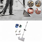 Maxbell Sand Rake Large Telescopic Handle Carbon Steel Convenient Sifting Pet Shovel silver