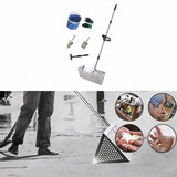Maxbell Sand Rake Large Telescopic Handle Carbon Steel Convenient Sifting Pet Shovel silver