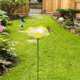 Maxbell Bird Bath Morning Glory Shape with Stand Feeding Bowl for Lawn Patio Outside yellow