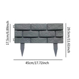 Maxbell 4 Pieces Garden Fence Edging Decorative for Landscaping Path Sidewalks Lawns Gray