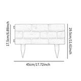 Maxbell 4 Pieces Garden Fence Edging Decorative for Landscaping Path Sidewalks Lawns Red