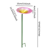 Maxbell Bird Feeder Station Metal Ornament Metal Bee Cup for Outdoor Courtyard Patio Pink