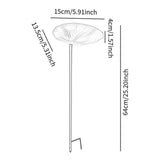 Maxbell Bird Feeder Station Metal Ornament Metal Bee Cup for Outdoor Courtyard Patio Red