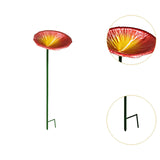 Maxbell Bird Feeder Station Metal Ornament Metal Bee Cup for Outdoor Courtyard Patio Red