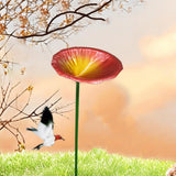 Maxbell Bird Feeder Station Metal Ornament Metal Bee Cup for Outdoor Courtyard Patio Red