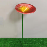 Maxbell Bird Feeder Station Metal Ornament Metal Bee Cup for Outdoor Courtyard Patio Red