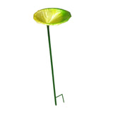 Maxbell Bird Feeder Station Metal Ornament Metal Bee Cup for Outdoor Courtyard Patio Green