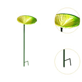 Maxbell Bird Feeder Station Metal Ornament Metal Bee Cup for Outdoor Courtyard Patio Green