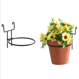 Maxbell Flowerpot Hanger Versatile Small Bonsai Display Rack for Deck Outdoor Indoor Black