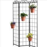 Maxbell Flowerpot Hanger Versatile Small Bonsai Display Rack for Deck Outdoor Indoor Black