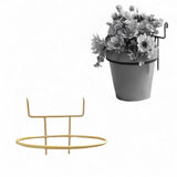 Maxbell Flowerpot Hanger Versatile Small Bonsai Display Rack for Deck Outdoor Indoor Gold